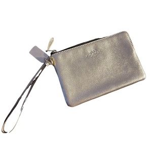 NWOT COACH -silver Wristlet. New never used.